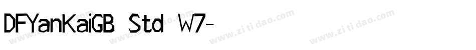 DFYanKaiGB Std W7字体转换
